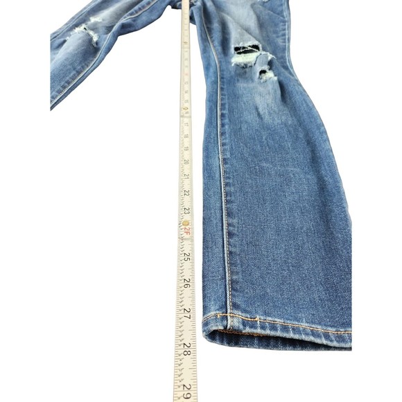 Old Navy Mid-Rise Pop Icon Skinny  Mid-Wash Women’s  Jeans Distressed Size‎ 4 - Picture 4 of 8